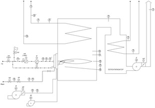 Водогрейный котёл с одной горелкой